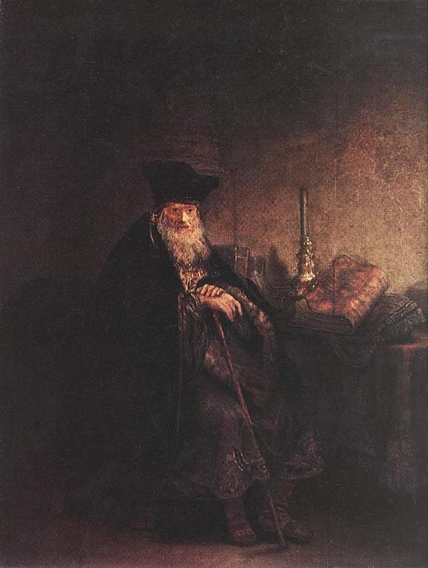 REMBRANDT Harmenszoon van Rijn Old Rabbi oil painting image